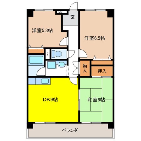 メゾンド鏡島の物件間取画像